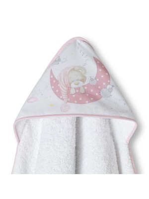 Badewanne und Babero Baby Bär und Mond INTERBABY Pink