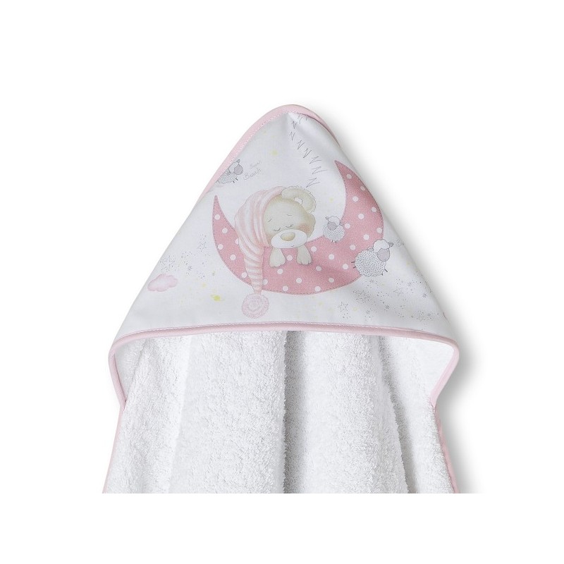 Badewanne und Babero Baby Bär und Mond INTERBABY Pink