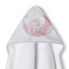 Capa de Baño y Babero Bebé Osito y luna INTERBABY Rosa