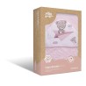 Capa de Baño y Babero Bebé Osito y Avión INTERBABY Rosa