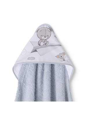 Bathtub et Babero Bebé Osito et Avión INTERBABY Gris