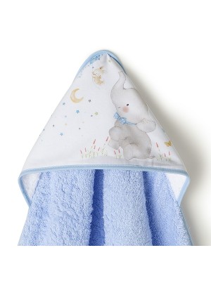 Baignoire et bébé éléphant INTERBABY Bleu