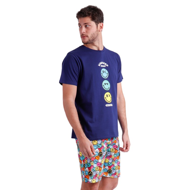 Pijama Hombre Verano SMILEY Emoticonos