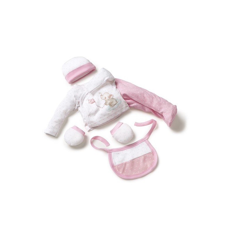 Set Regalo Bebé 5 Piezas INTERBABY Elefante ROSA