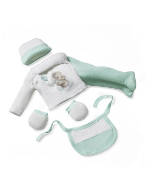 Set Regalo Bebé 5 Piezas Elefantito INTERBABY Verde