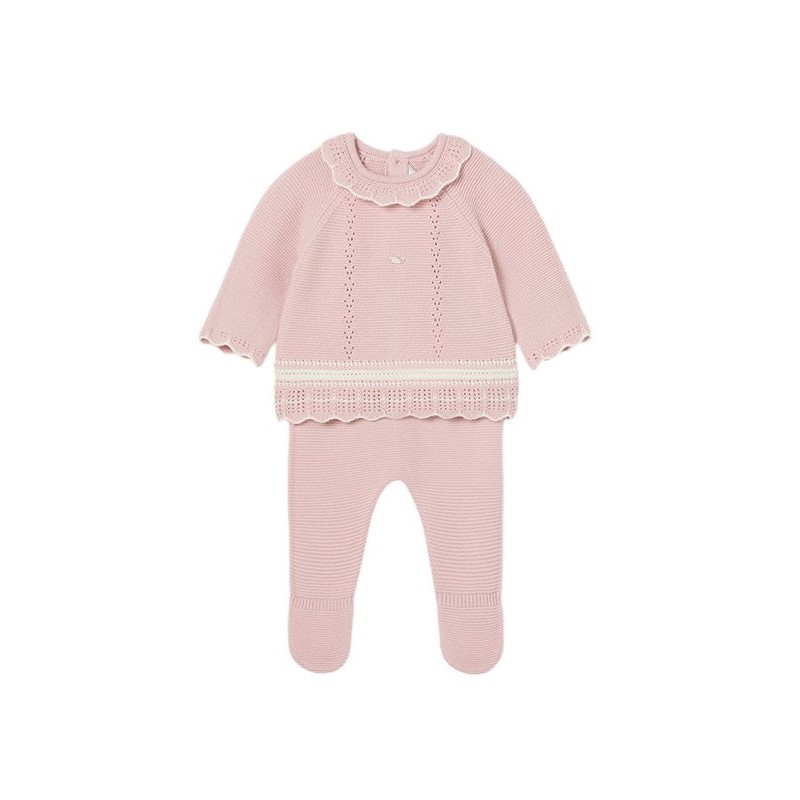 Polain set et jersey tricot bébé MAYORAL Rose