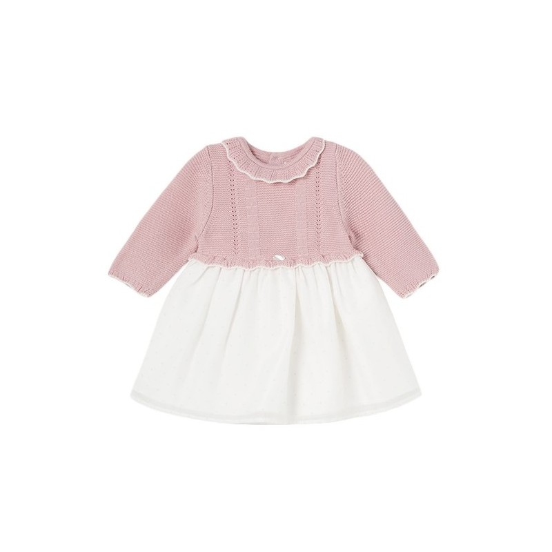 Kombinierte Kleid Organza Baby MAYORAL Rosa