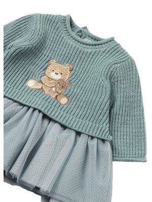 Neugeborene Tul kombiniertes Kleid MAYORAL Eisberg 2