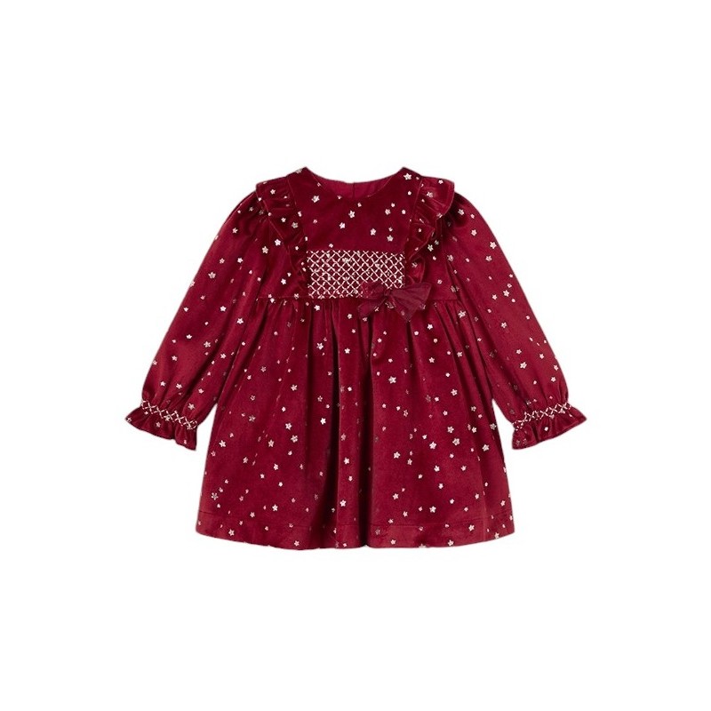 Baby Samt Kleid Baby Mädchen MAYORAL Rot