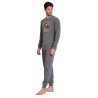 Pijama Hombre Invierno Mickey Mouse Disney Gris