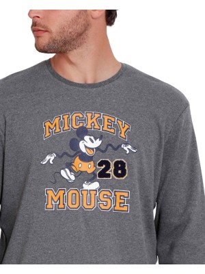 Pijama Hommes Hiver Mickey Mouse Disney Gris 2