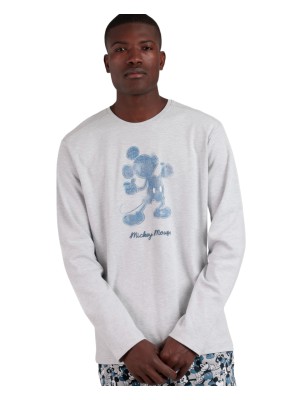 Mickey Mouse Disney Herren-Winterpyjama Jasper Grey 2