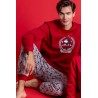 Pijama Hombre Invierno Mickey Mouse Disney Burdeos