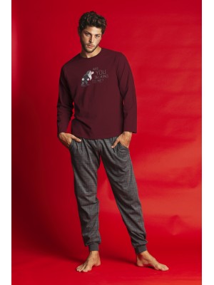 Pyjama Men Winter Grumpy DISNEY Bordeaux