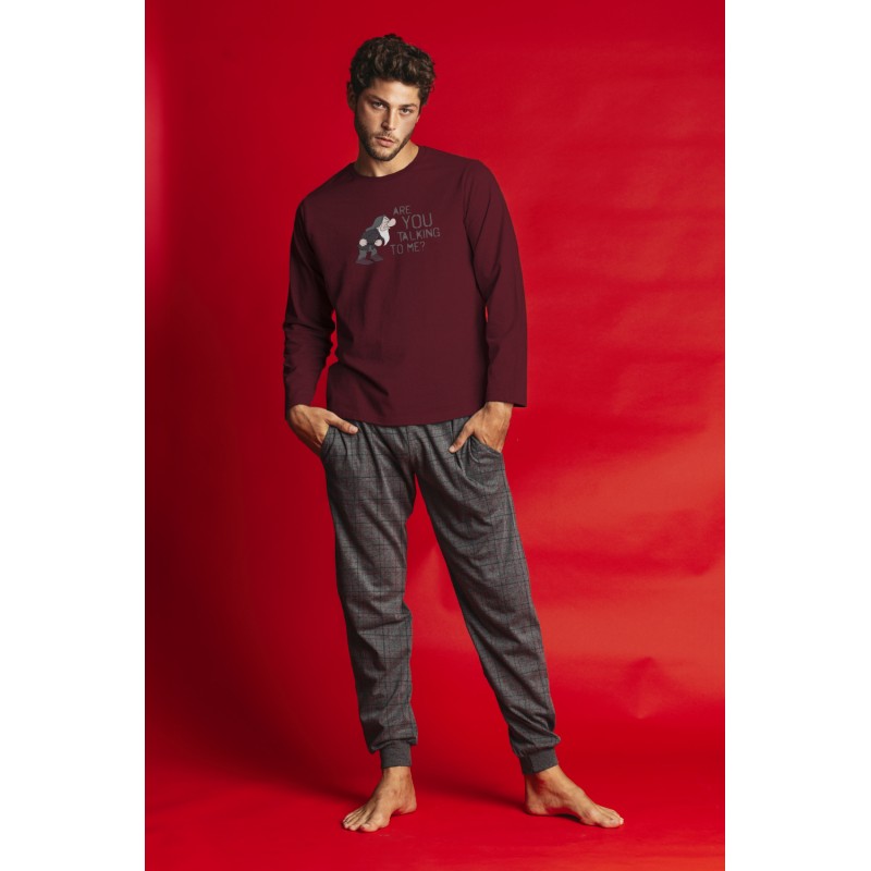 Pyjama Herren Winter Grumpy DISNEY Bordeaux