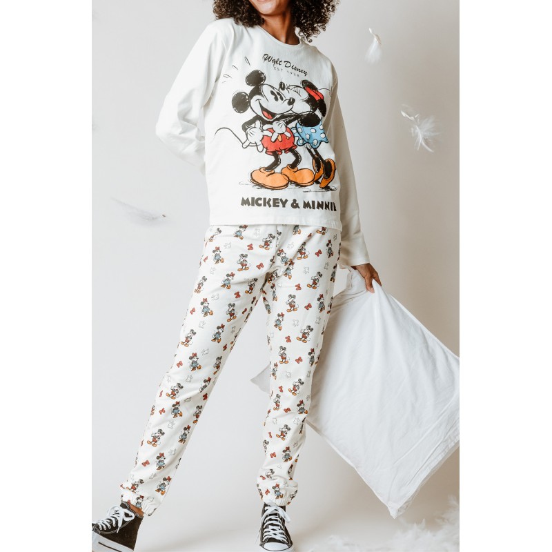 Pajama d'hiver Afelpado Femme Mickey Minnie Disney Crudo