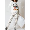 Pijama Invierno Mujer Mickey Minnie Disney Crudo