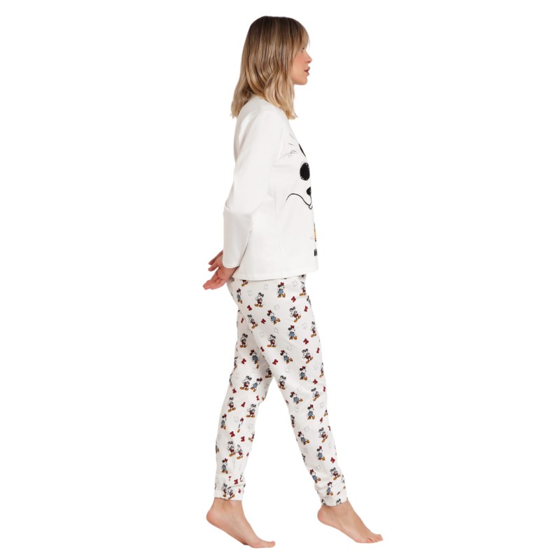 Pijama Invierno Mujer Mickey Minnie Disney Crudo