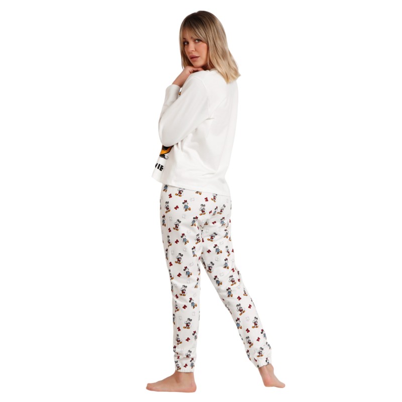 Pijama Invierno Mujer Mickey Minnie Disney Crudo