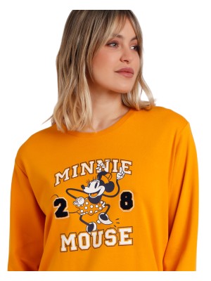 Pijama Inverno Donna Minnie Mouse DISNEY Senape 2