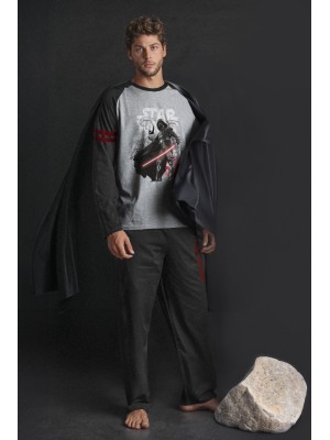 Pijama Hombre Invierno Dart Vader STAR WARS Color Gris