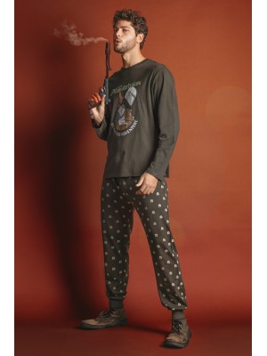 Pijama Hombre Invierno The Mandalorian STAR WARS Oliva