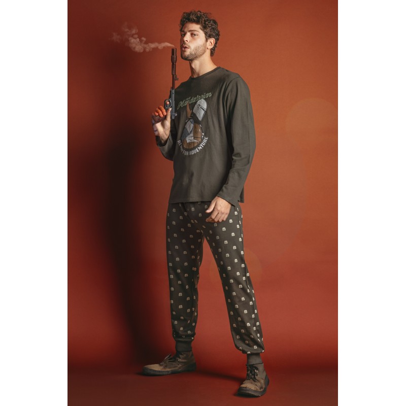 Pijama Hombre Invierno The Mandalorian STAR WARS Oliva