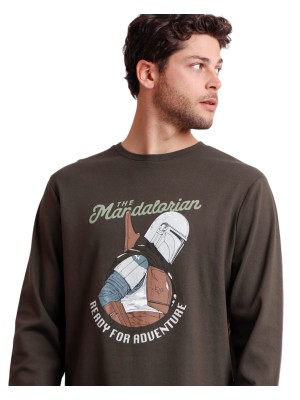 Pigiama invernale da uomo The Mandalorian STAR WARS Oliva 2