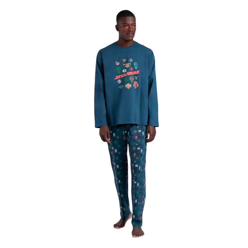 Pijama Hombre Invierno Personajes STAR WARS Azul