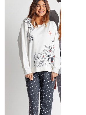 Pijama Mujer Invierno 101 Dálmatas DISNEY Crudo