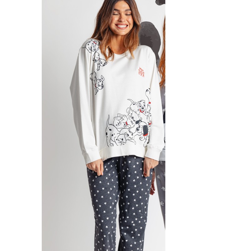 Pijama Mujer Invierno 101 Dálmatas DISNEY Crudo