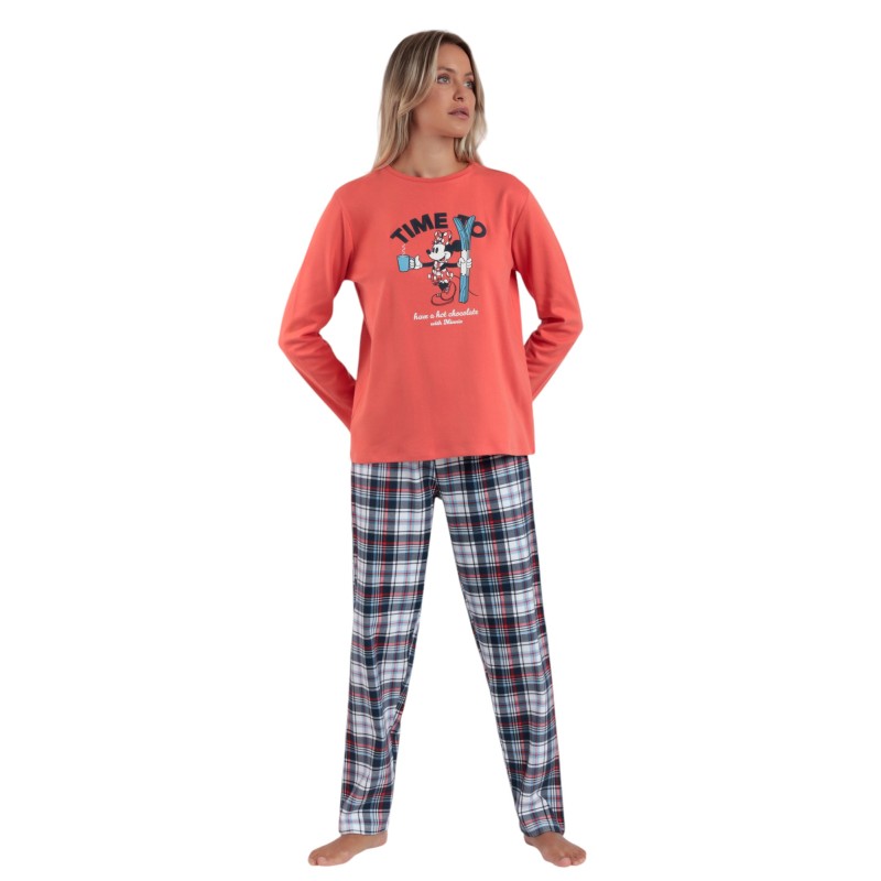 Pijama Invierno Mujer Minnie Mouse Chocolate DISNEY