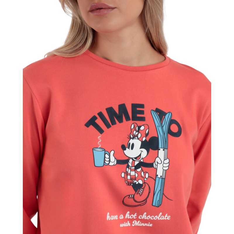 Pijama Invierno Mujer Minnie Mouse Chocolate DISNEY