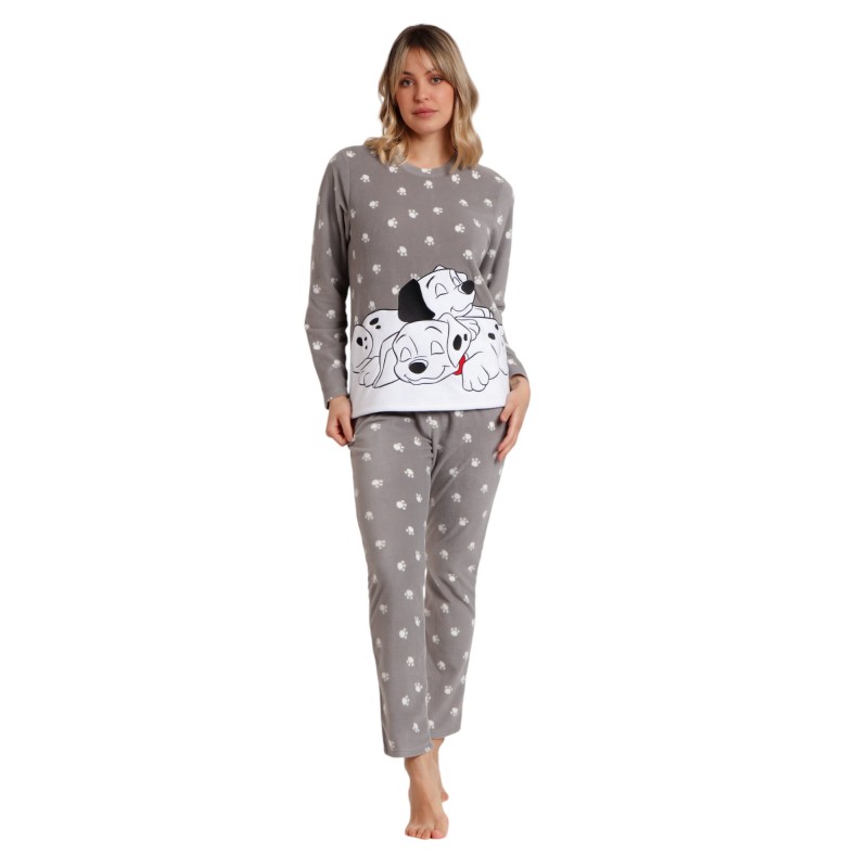 Pijama Mujer Invierno Micropolar 101 Dalmatas DISNEY