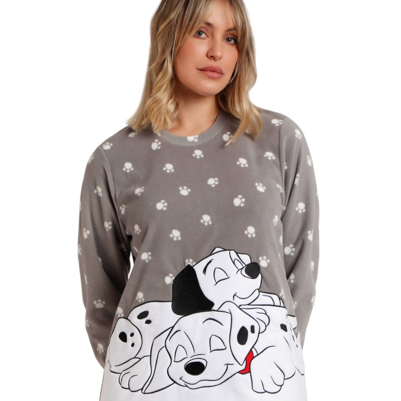 Pijama Mujer Invierno Micropolar 101 Dalmatas DISNEY