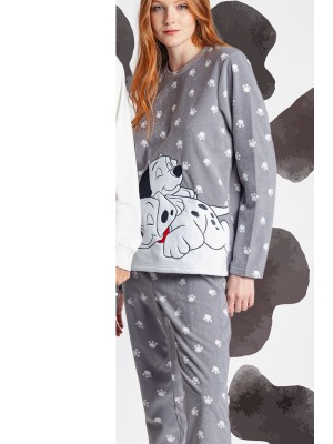 Pijama Femme Hiver Micropolaire 101 Dalmatie DISNEY