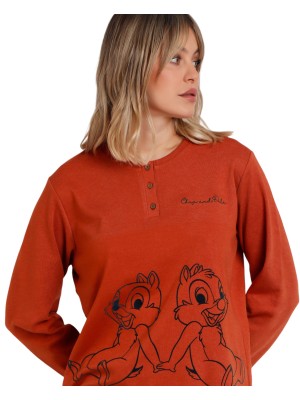 Pijama Frauen Winter Chip und Chop DISNEY