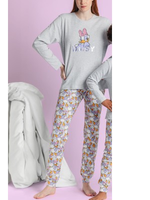 Pijama Donna Inverno Daisy DISNEY Colore Grigio