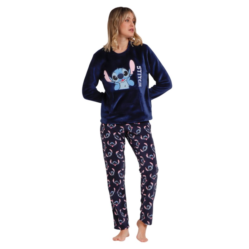 Pijama Mujer Invierno Coralina Lilo & Stitch DISNEY