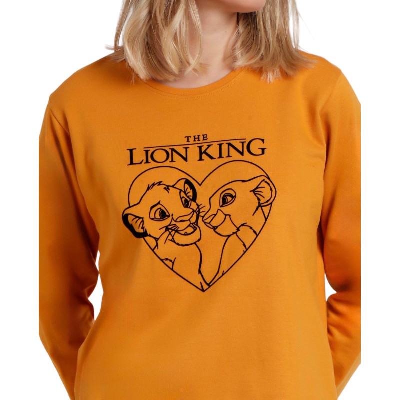 Pijama Mujer Invierno Simba Y Nala Rey León Disney