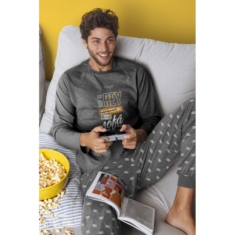 Herren-Winterpyjama „King of the Sofa“ Mr Wonderful