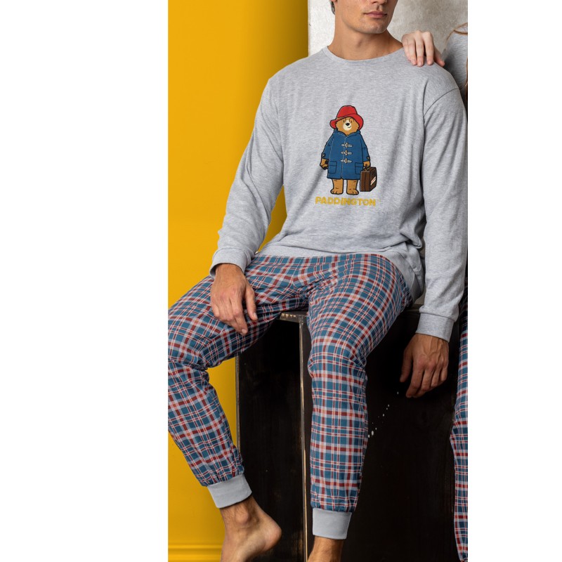 Grauer PADDINGTON Bear Winter Herren-Pyjama