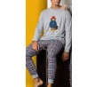 Pijama Hombre Invierno Osito PADDINGTON Gris