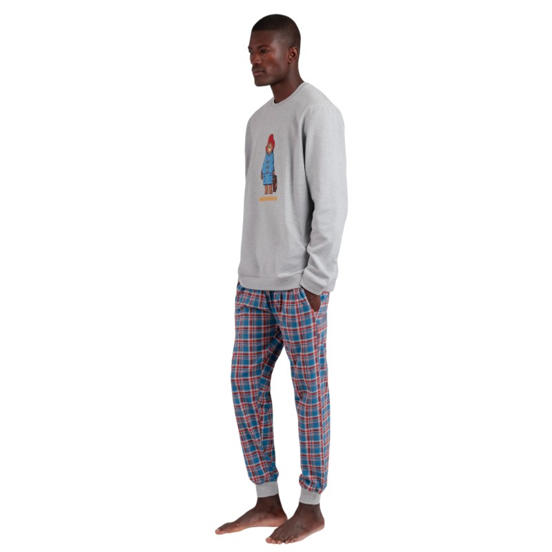 Pijama Hombre Invierno Osito PADDINGTON Gris