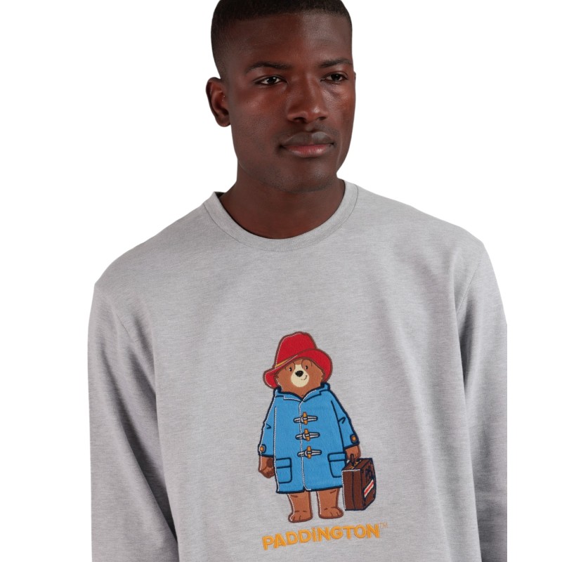 Pijama Hombre Invierno Osito PADDINGTON Gris