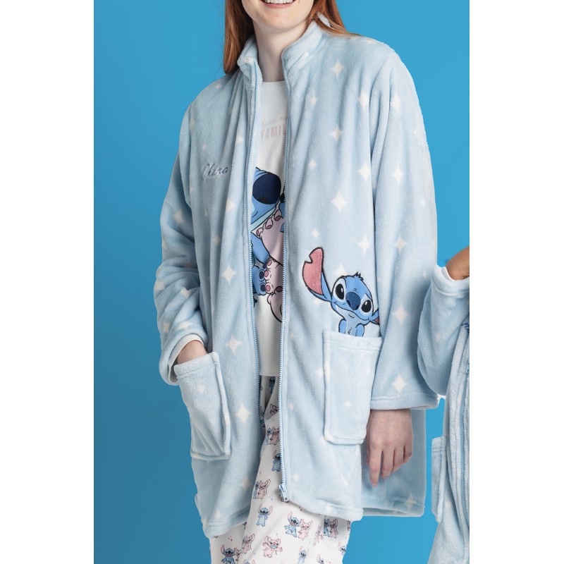 Bata Mujer Invierno Coralina Lilo & Stitch DISNEY Azul