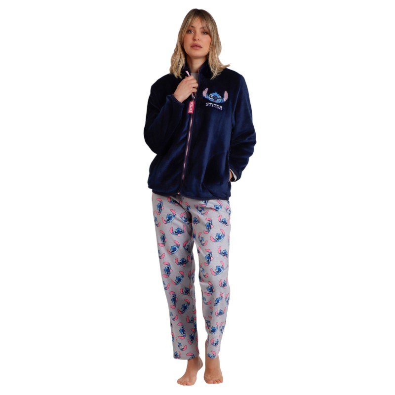 Bata Mujer Invierno Coralina Lilo & Stitch DISNEY Marino