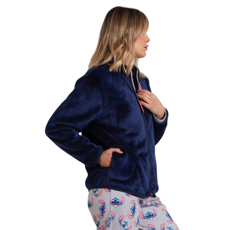 Bata Mujer Invierno Coralina Lilo & Stitch DISNEY Marino