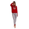 Pijama Mujer Invierno Mickey Mouse Disney Burdeos