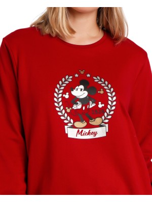 Burgunderroter Winter-Pyjama mit... 2